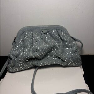 Elegant Jean Rhinestone Clutch and strap